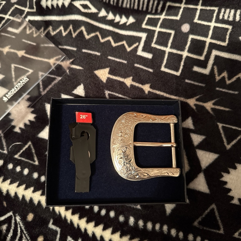 Montana Silversmiths Ornate Silver Belt Buckle